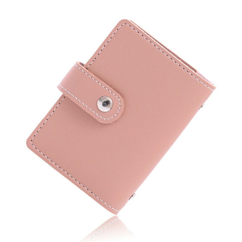 Vrouwen 26 Kaarten Tas Slanke Pu Lederen Id Credit Card Holder Pocket Case Purse Wallet Business