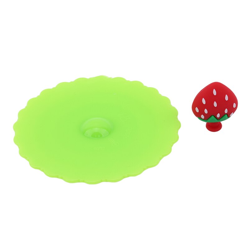 Leuke Silicone Anti-Dust Bowl Cover Vruchten Sieren Water Drinkbeker Deksel Cup Seals Glazen Mokken Cap Diameter Keuken bar Benodigdheden: green