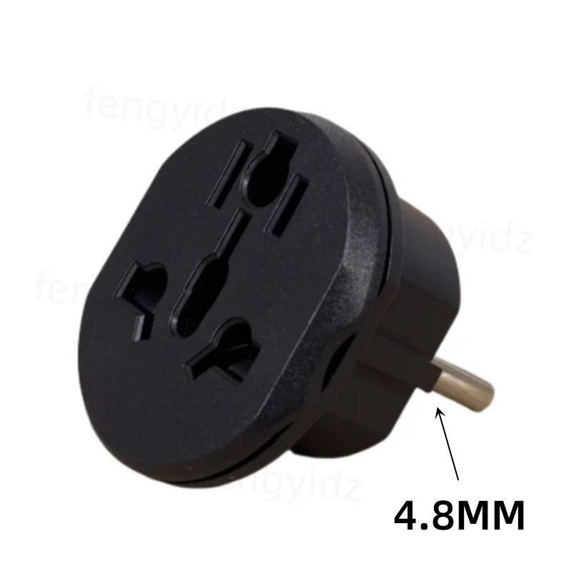 Usa til eu stikadapter fra australien usa storbritannien til eu euro korea universel rejseadapter hjemmestikadapter 2 -benet 4.8mm ac vægstikkontakt: Himmelblå