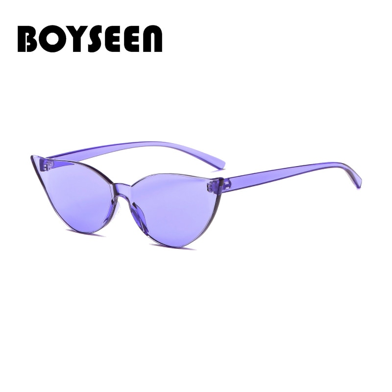 Boyseen retro randloze cat eye zonnebril dames merk 90s trendy kleine groene oranje cat eye zonnebrillen  a003