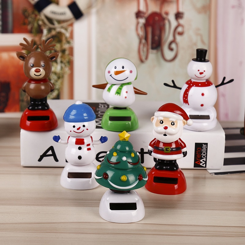 Di natale A Tema Solar Powered Danza Babbo natale Oscillante Bobble Giocattoli Della Novità Car Decor Danza Solare Giocattolo Per Bambini Regalo Di Natale