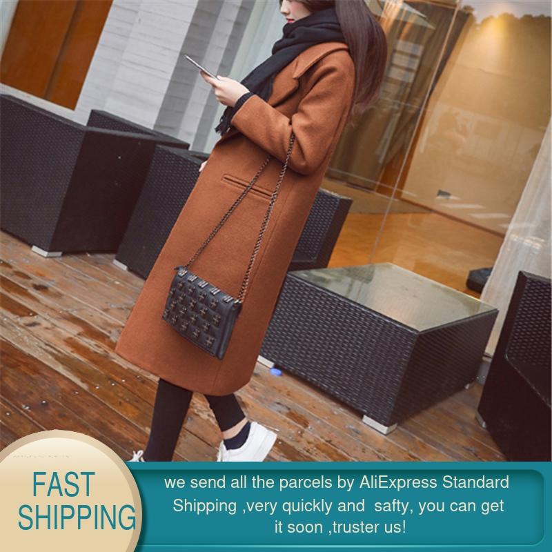 Winterjas dames zwarte boyfriend jas dames koreaanse fluwelen jas warme casual lange cardigan herfst wollen jas cape