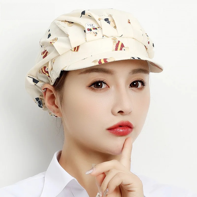 Damen-Kochmütze für sterben Küche, ölbeständig, rauchfrei, zum Kochen, kochendes Öl, spritzwassergeschützt, Heimarbeitskappe, Fabrik-Staubschutz: Kaffee