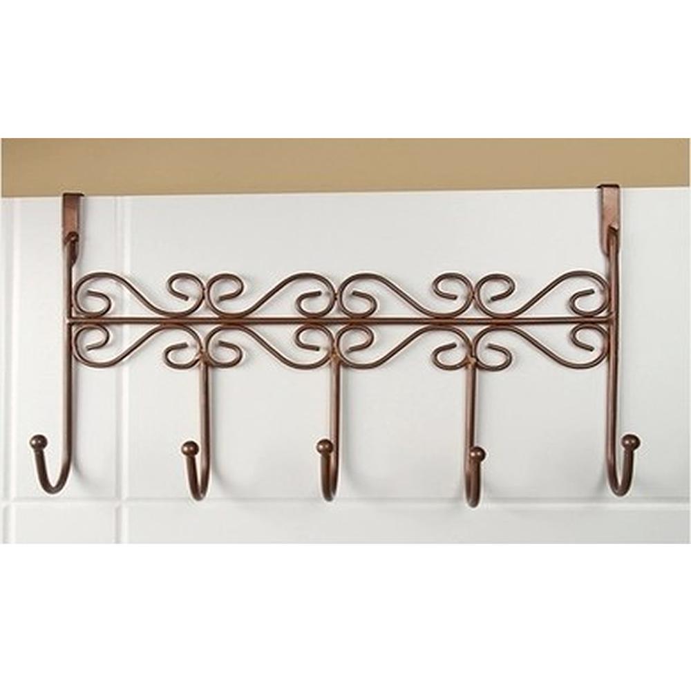 5 Hook Rack Hanger Door Holder Hanger FOR Closet Cabinet Door Holder Hanger Coat Rack Hooks Door Hangers Clothes Bag #K400Y#