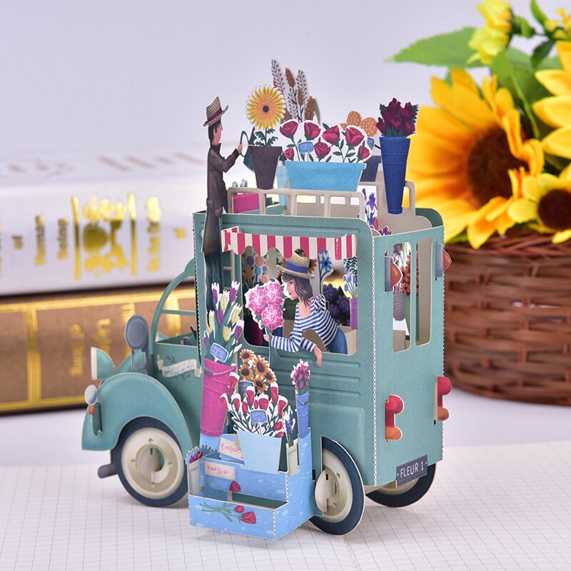 3D Pop UP Cards Birthday Graduations Card Fathers Day Card Souvenirs Lifelike Model For Boy Dad Kids Father