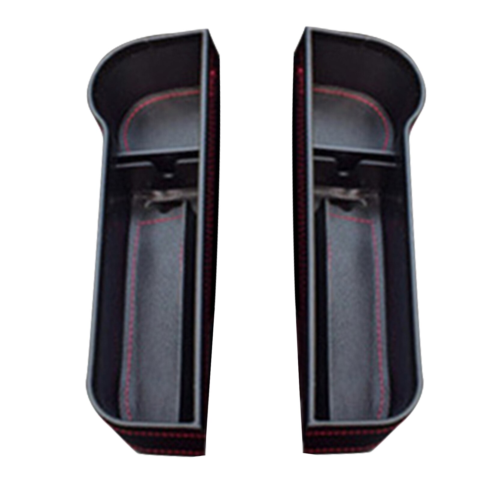 4x Universal Car Seat Gap Filler Organizer Leather Storage Box & Cup H