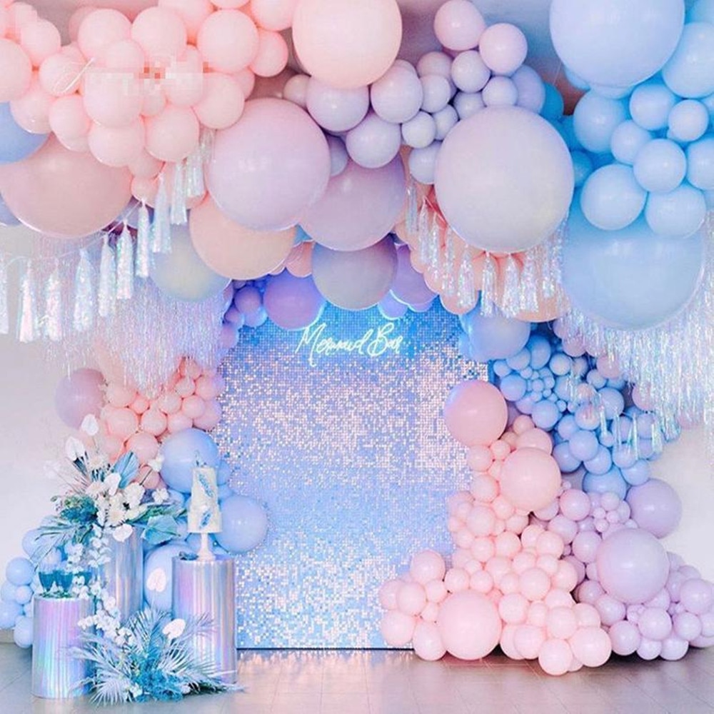 Pink blå bue guirlande ballon kit star moon folie balloner bryllup fødselsdag baby shower fest indretning forsyninger luftkugler globos