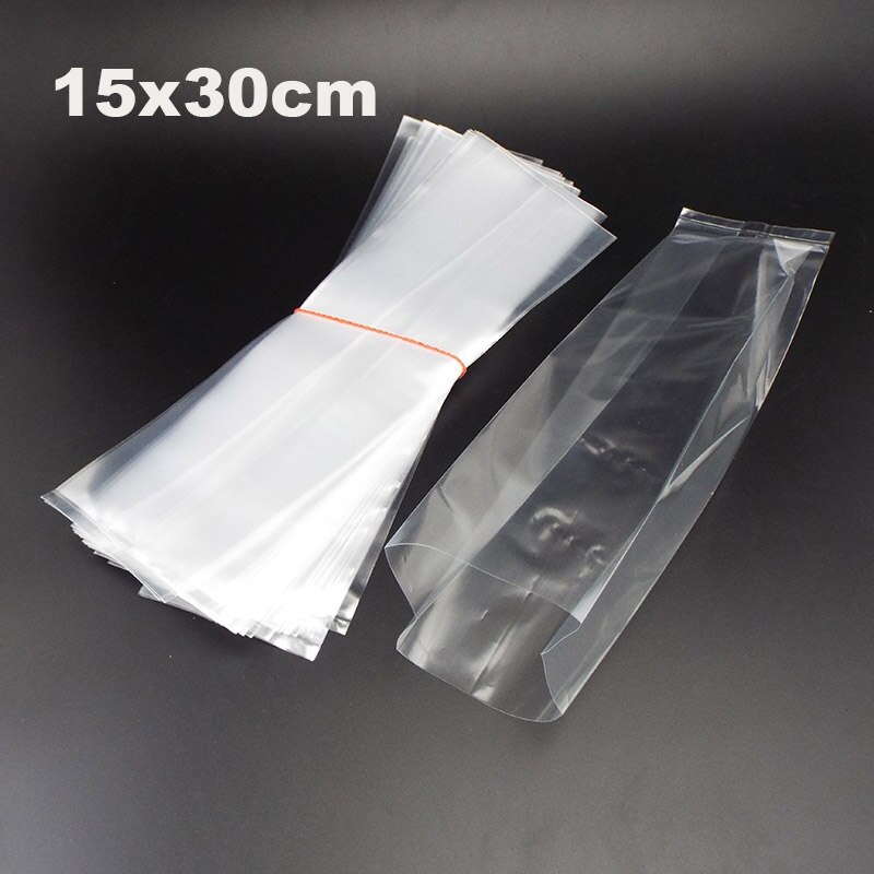 12x24cm 15x30cm 18x35cm PVC Mushroom Spawn Grow Bag Substrate High Temp Pre Sealable Garden Supplies Growing Planting Bags Tool: 15x30cm / 10pcs