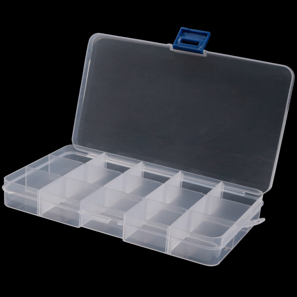 10 /15 Compartments Fishing Tackle Plastic Waterproof equipment Fish Lure fishing box for fishing Baits Adjustable Storage Box