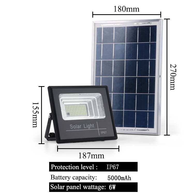 LED Solar Light 10000mAh IP67 Super Bright Solar Lamp Cell Large Battery Capacity Panel Outdoor For Garden With Rremote Control: Medium