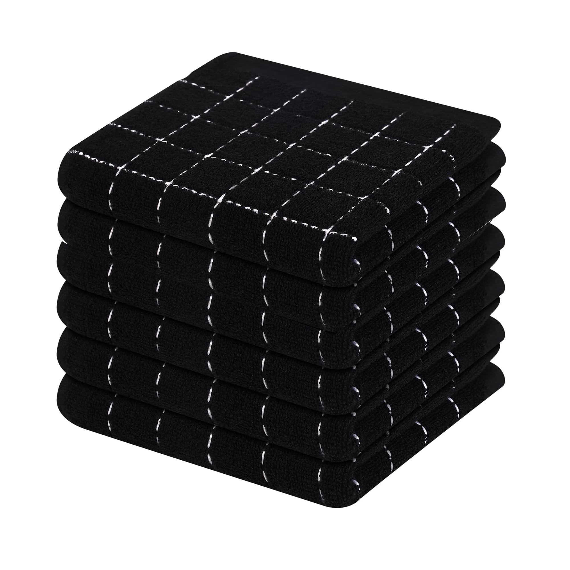 Olanly-toalla de cocina 100% de algodón, paño de limpieza del hogar súper suave y absorbente, trapos para platos diarios reutilizables, paño grueso para platos: Chocolate / 1