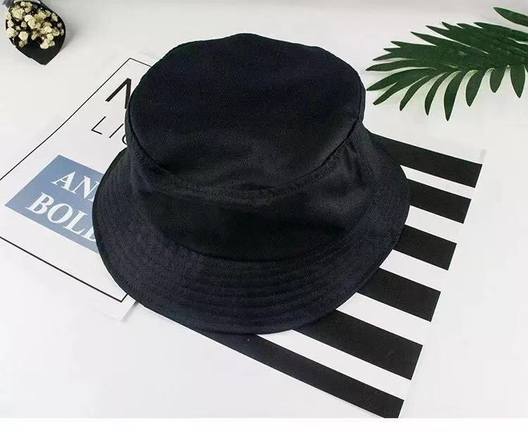 Chapeau de pêche pour hommes et femmes, style pop, bob, coiffure de pêche, couleur noire solide, protection solaire, style Hip Hop, panama