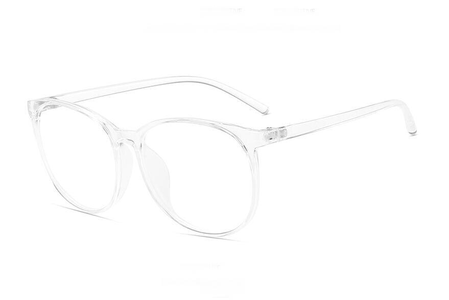 Heldere brilmonturen voor dames en heren, vintage ronde brillen voor dames en heren, transparante optische brillenmonturen van kunststof.: 5