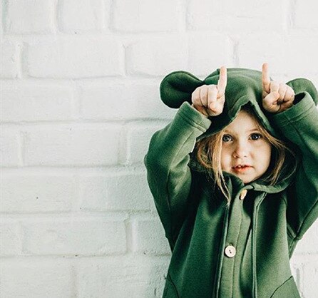 Focusnorm 1-6Y Baby Meisjes Winter Leuke Outwears Lange Mouw Kapmantel Met Oren Solid Single Breasted Warm Blends