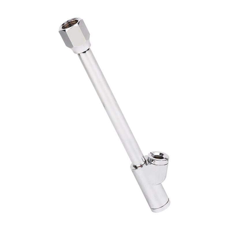 Car Inflatable Tool Chuck Heavy Duty Tires Filler FNPT Dual Head Air Inflator Compressor Tire Repair Tools 160mm Silver