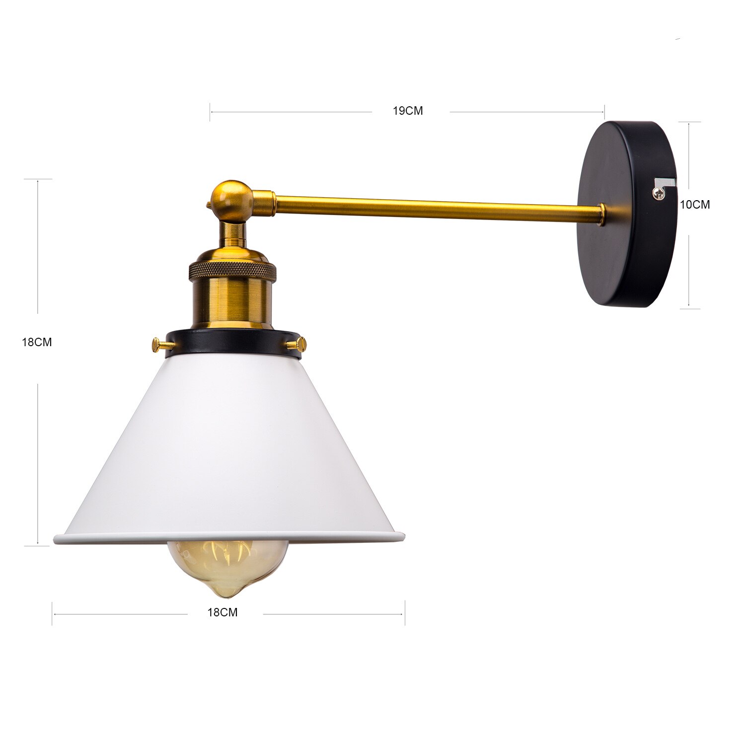 Wandlamp Indoor, Industriële Vintage Swing Arm Wandlampen, Verstelbare