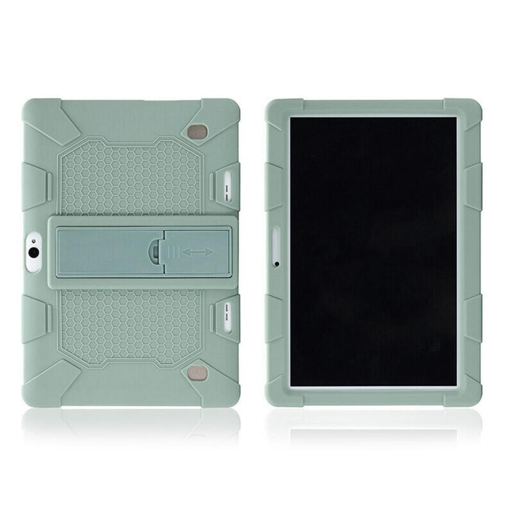 Universale Shockproof Del Silicone Del Basamento Della Copertura Della Cassa Durevole Anti-impronte digitali per 10.1 Pollici Android Tablet PC di Protezione 24*17*1.3 centimetri: Green