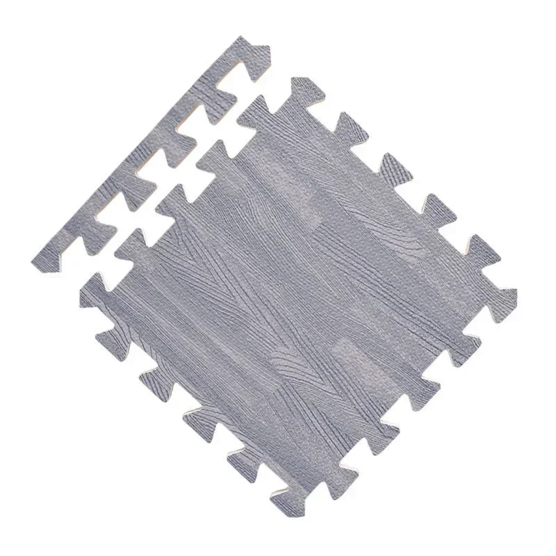 Houtnerf Puzzel Mat Baby Foam Play Splicing Slaapkamer Thicken Zachte Moderne Floor Kids Tapijt Woonkamer Kruipen Tapijt Play mat: 200Cm * 150Cm / WHITE