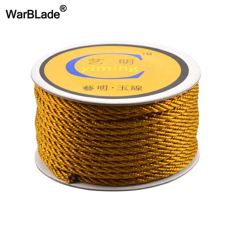 1mm 1,5mm 2mm 3mm Baumwolle Nylon Kabel Gewinde Chinesischen Knoten Schnur Kunststoff Schnur Perlen Seil Für DIY Armbinde Halskette Schmuck Machen: S / Blau