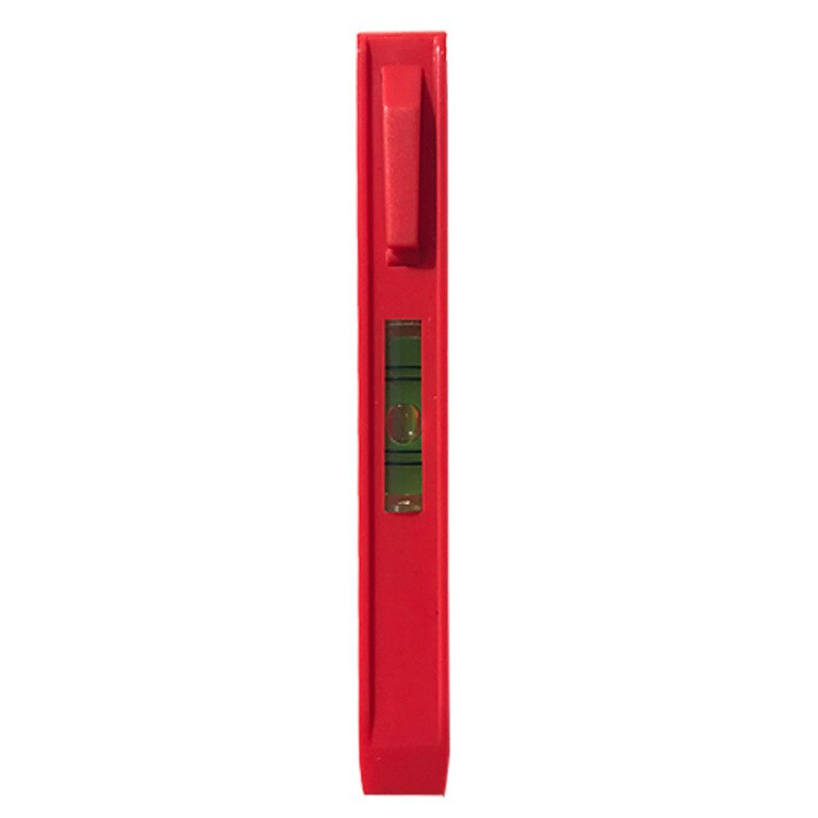 Portable plastic spirit level ruler High Precision Torpedo Level gradienter Horizontal Ruler Bubble Plumber Measurement Tools: red