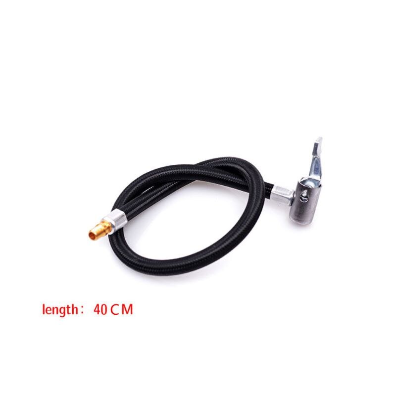 40cm/100cm auto fiets opblaasbare verlengbuis luchtklem inflator pomp ventiel clip klem adapter verbindingsbuis auto compressor band: Geen ontluchtingsventiel -40cm