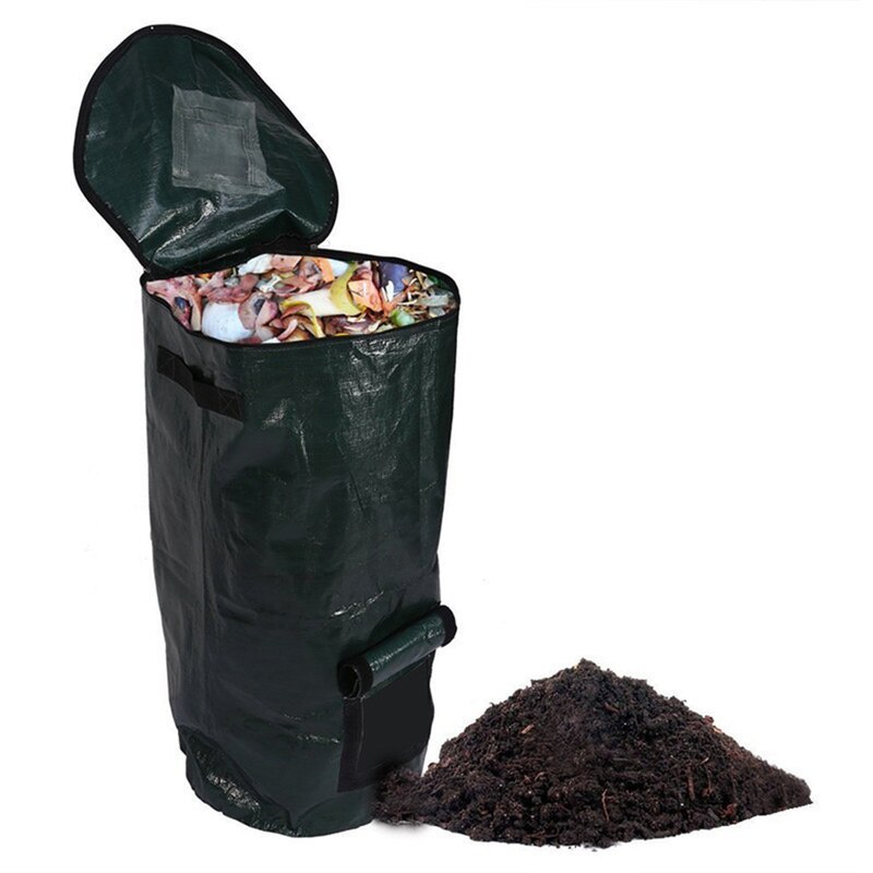 2 størrelser madaffald vask kompost organisk affald have miljø pe pose klud planter køkken organisk pose køkken kompost