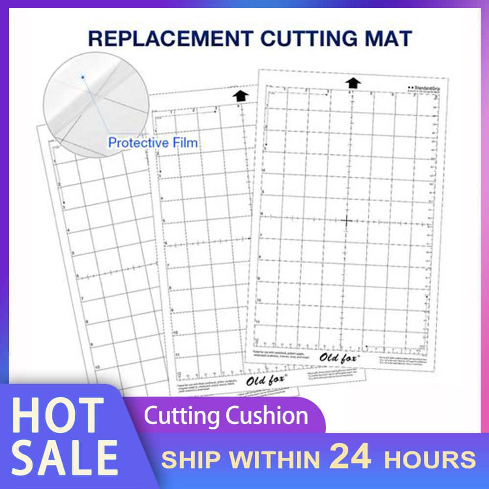 3Pcs Replacement Cutting Mat Transparent Adhesive Mat with Measuring Grid 8 by 12-Inch for Silhouette Cameo Plotter Machine
