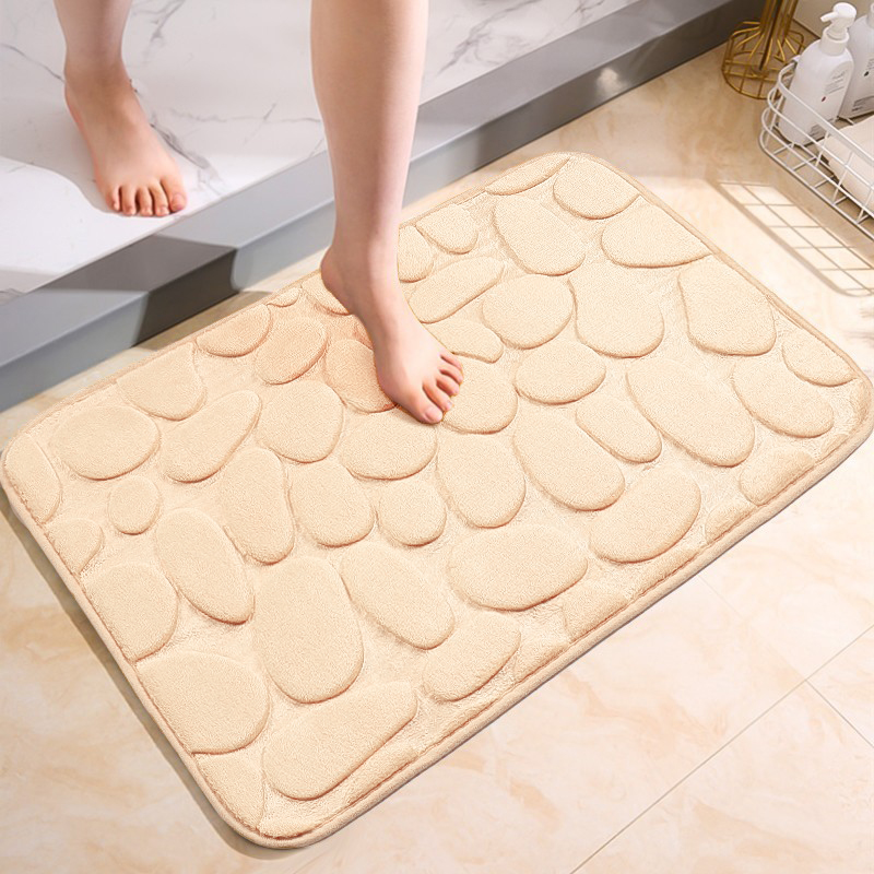 bat matt Kopfstein pflaster Schlecht Teppich Boden matt Erinnerung Schaum bat matt dicke weiche saugfähige rutsch feste wasch nackt Teppich für Schlecht Dusche: Gelb / 500MMx800MM