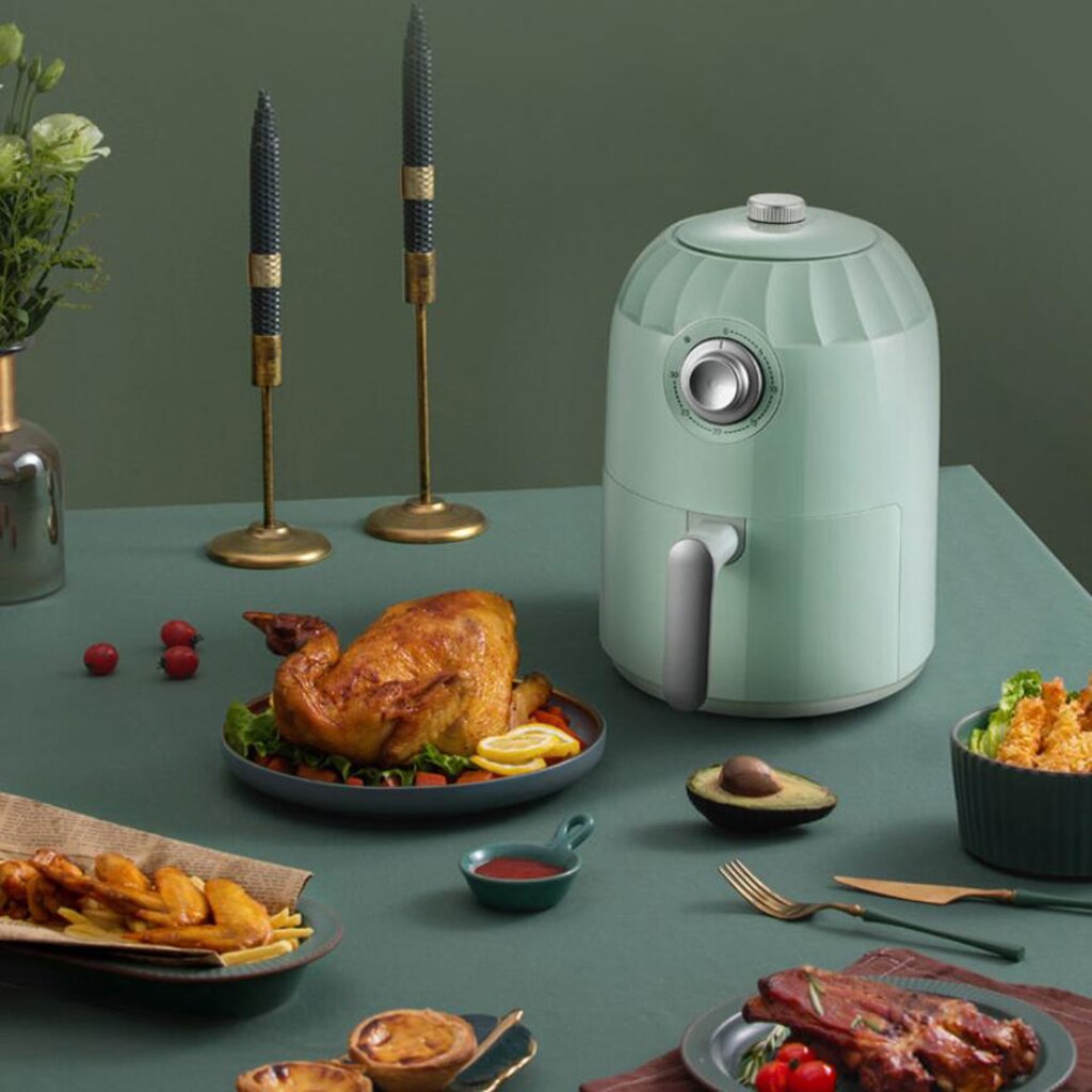 2L Home Air Fryer No Oil Intelligent Kitchen Electric Fryer French Fries Machine Timer Setting &amp; Temperature Control