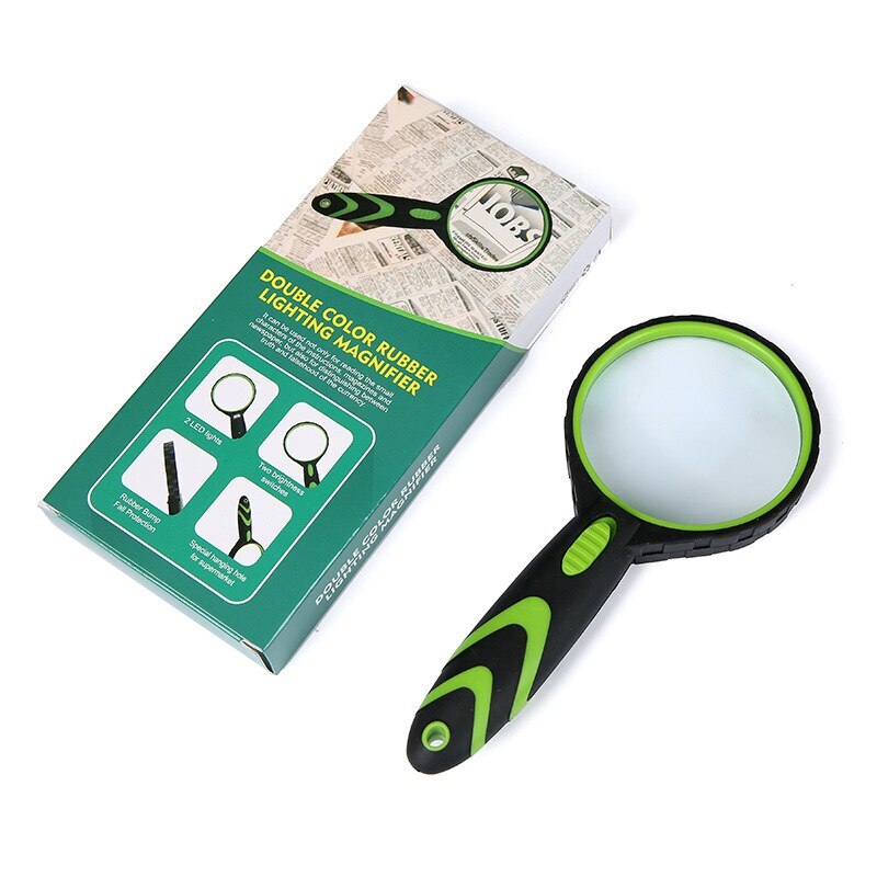 10X Vergrootglas Met Led-verlichting Handheld Handloep Voor Senioren Kids Vergrootglas Met Licht Lezen Vergrootglas: 1 pc