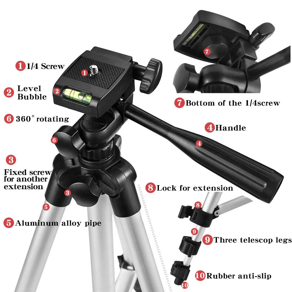 Universal professionelt kamera stativ til iphone nikon sony dslr kamera videokamera beskytteligt stativ til telefon kameraholder