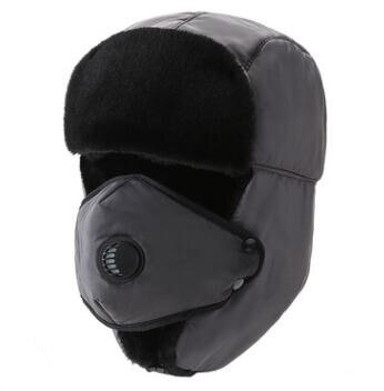 Thicken Mannen Vrouwen Winter Outdoor Warm Houden Oor Bescherming Fietsen Ski Bomber Cap Plus Fluwelen Wol Camo paar Hoed Gorra: Gray