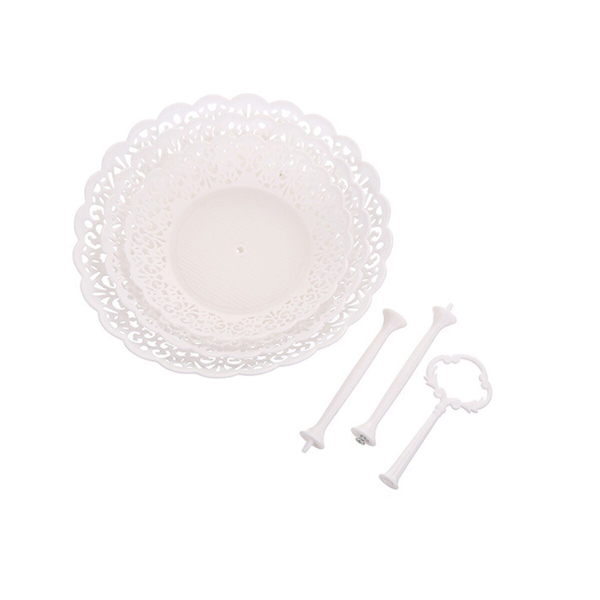 3-Tier Fruit Basket Holder Portable Countertop Serving Tray Display Platter for Desserts Snacks Candies