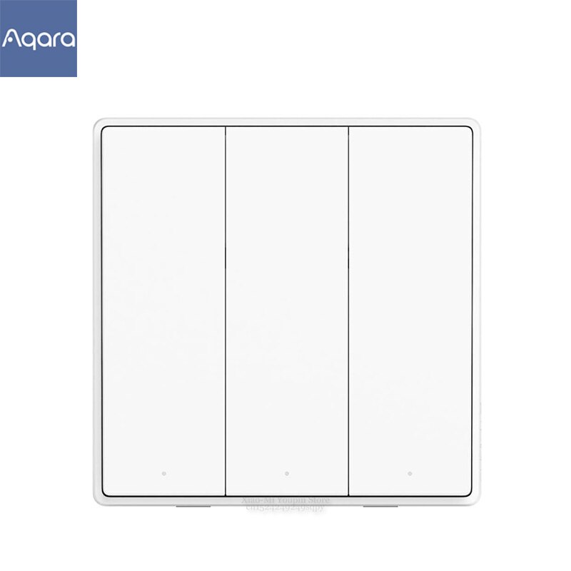 Aqara Smart Wall Switch D1 Zigbee Wireless Remote Control Key Light Switch Neutral Fire Wire Triple button For Mijia smart home