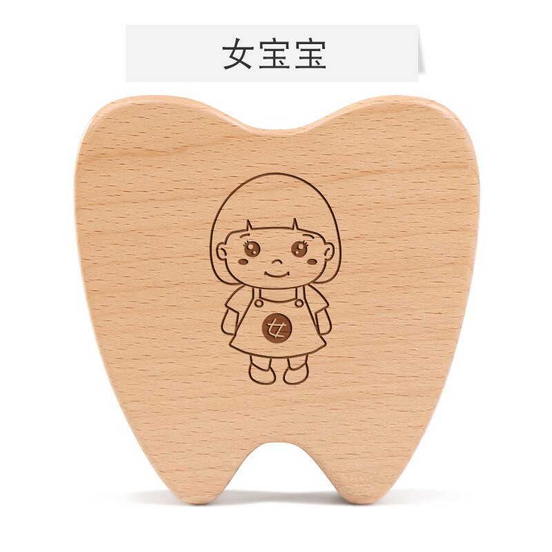 Stijl Houten Tanden Melktanden Gedenkteken Doos Meisje En Jongen Lanugo Kinderen Collectebus Baby Off Groeiende Permanente T: Y ishuai gou Teeth Baby Girls
