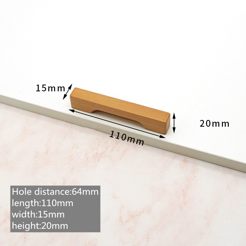 Natural Solid Wood Dresser handles desk drawer knobs and Pulls kitchen Cabinet Door Pulls furniture handle Hardware decoration: A5