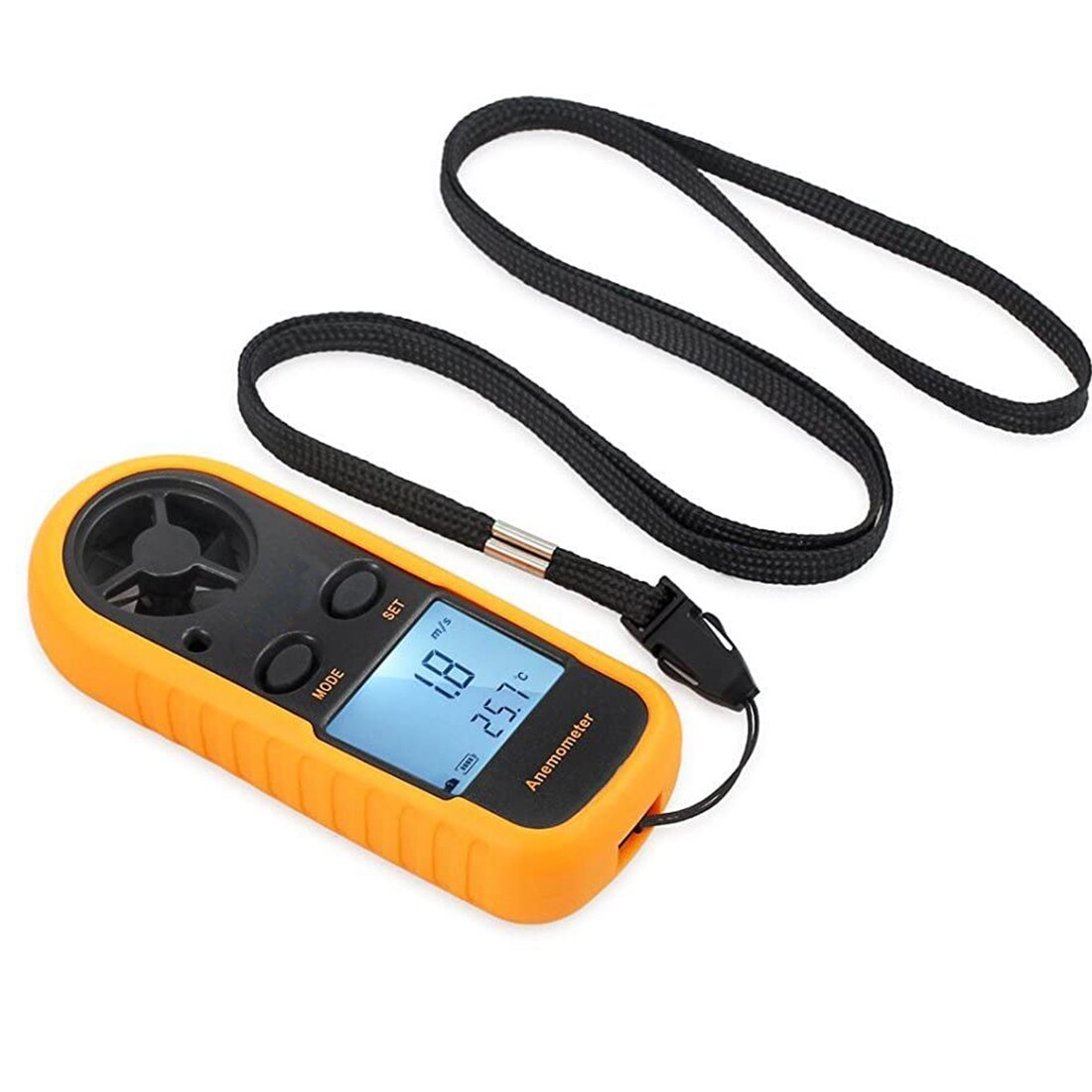 Draagbare Anemometer Thermometer Wind Gauge Meter Anemometro Windmeter 30 M/s Lcd Digitale Hand-Held Meten Tool GM816