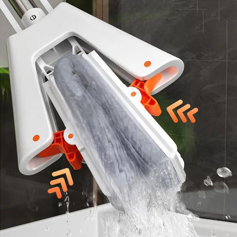 Svampmopp for gulvrengjøring gratis håndvask klem bomullshode erstatter superabsorberende våt og tørr bruk svampfoldet type mopp