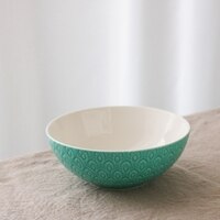 Ceramic Peacock Blue Peacock Textured Dinner Plate/Deep Plate Fish Plate/Home Plate: salad bowl