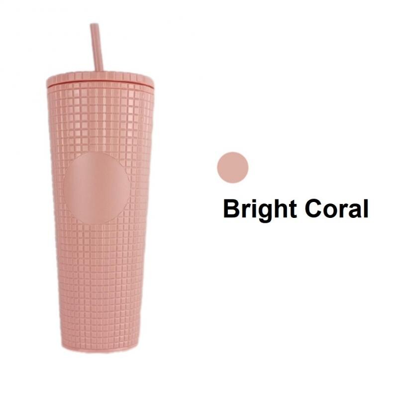 Tasse à café diamant 710ml, avec paille, Double couche en plastique, avec grille de maïs, déesse rayonnante: 13