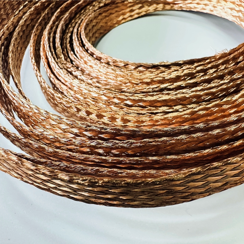 5/10/20m kopparförtennad bar jordflätad ledningstråd signalskärmad kabel ledande tejp hög flexibilitet 1.5-12mm 4-20mm bredd: Orange gul / 60 m / 9.5mm