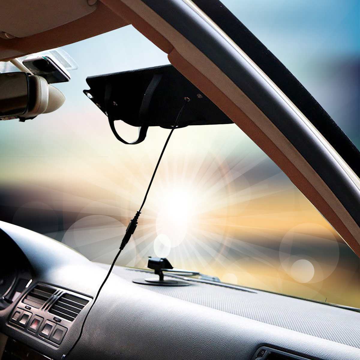 Solar Panel Kit 12V 4.5W USB Cigarette Lighter Alligator Clip Charge for Car Battery Cell Phone Chargers Electronic Devices