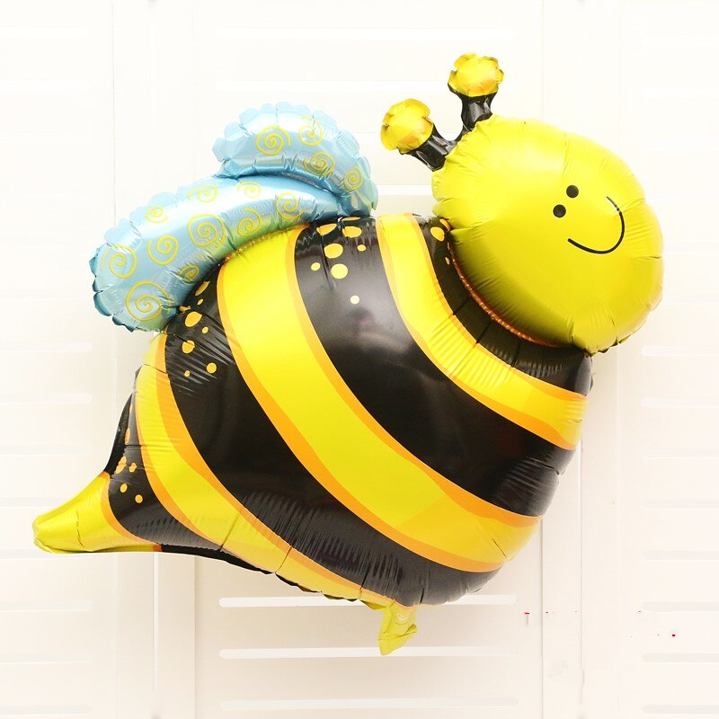 Insect Foil Balloons Helium Foil Cartoon Butterfly Ballons Frog Bee Ladybug Globos for 1st Birthday Party Balloons Decorations ): Bee