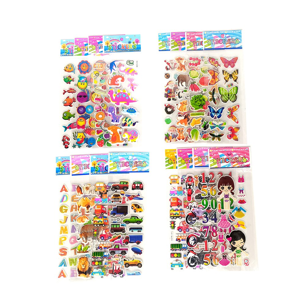40 20 12 Different Sheets for Girl Boy 3D Puffy Bulk Stickers butterfly sticker Teachers Animals Cartoon stick on wall