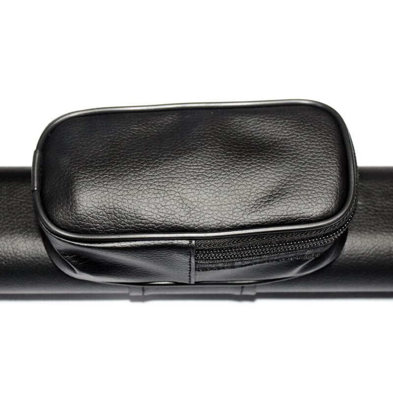 Economic black PU leather 1/2 billiard pool cue bag with cheap price