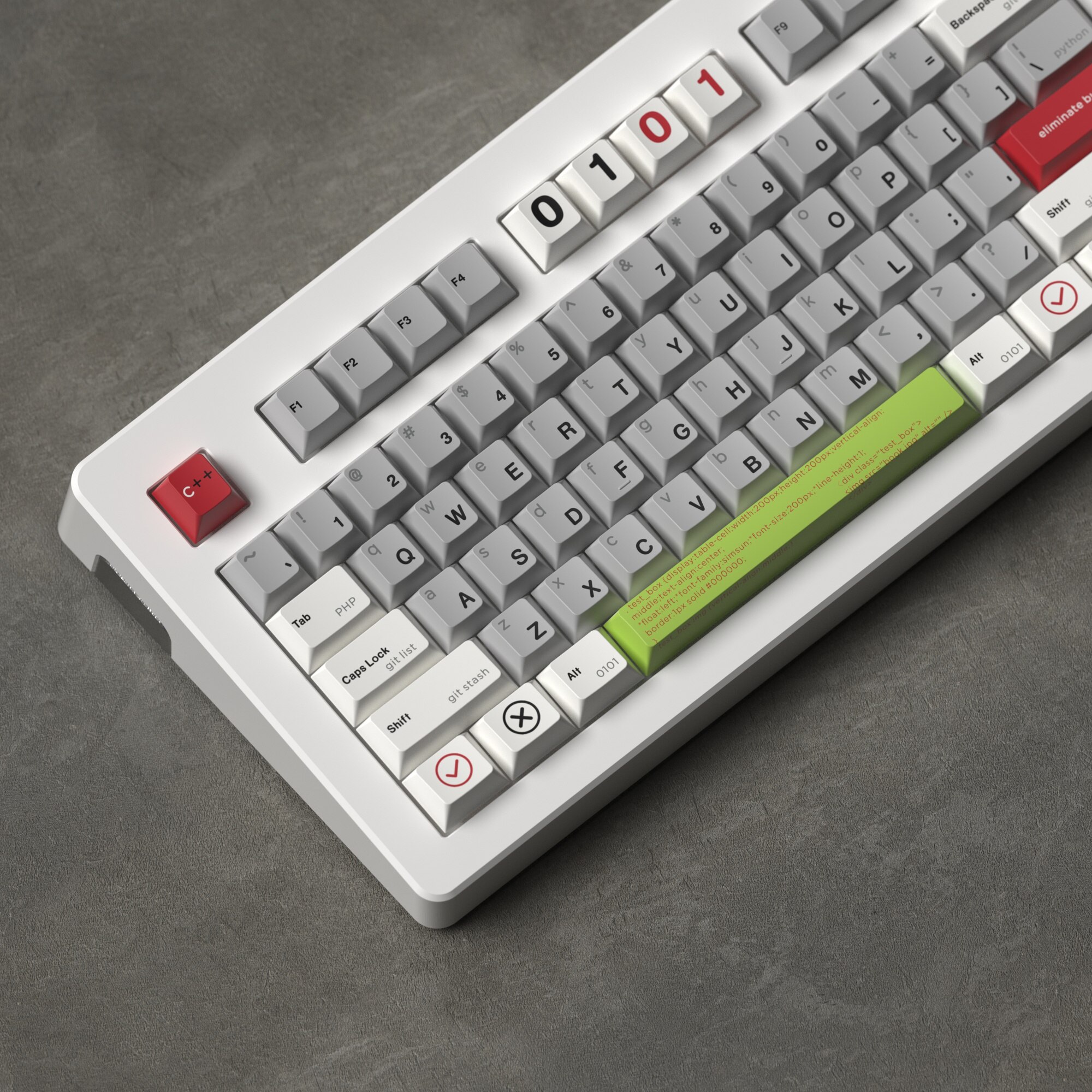 JKDK The programmer Keycap Cherry Profile PBT Dye Subbed Key Caps For Mechanical Keyboard With MX Switch