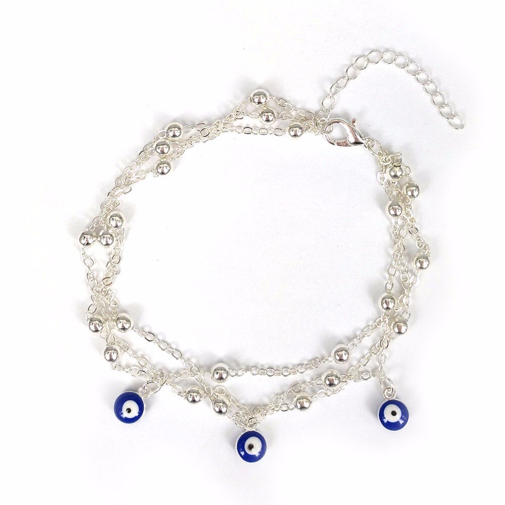 Colgante de Ojo Azul de , cadena de cuentas, adorno de pie, comercio exterior europeo y americano