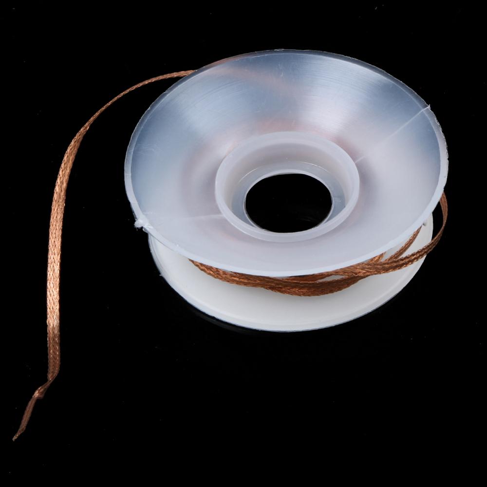 2 stk 1.5m x 2.0mm kobber lodde væge fjerner aflodning fletning lodde fjerner suger flux væge kabel