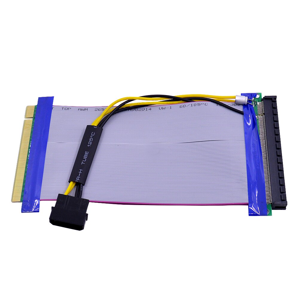 Chipal Pcie 16X Om 16X Riser Card Pci-E Slot Extender Flexibele Lint Kabel Adapter Voor Grafische Kaart Gpu: With Power Cable