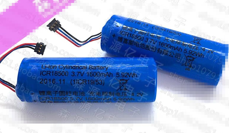 10 Pcs Met Plug ICR18500 1400 Mah 3.7V Lithium Batterij 18650 18490